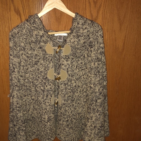 Camel and brown tweed cape - Picture 4 of 4